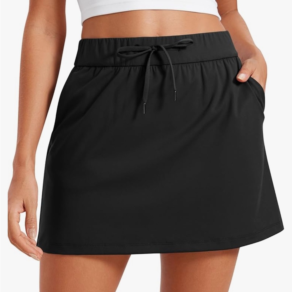 Crazy Yoga Black Skort